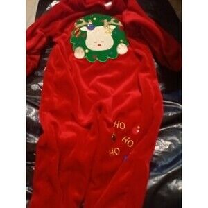 Simply Basic 6 To 9 Month Christmas Sleeper Soft Red #2786